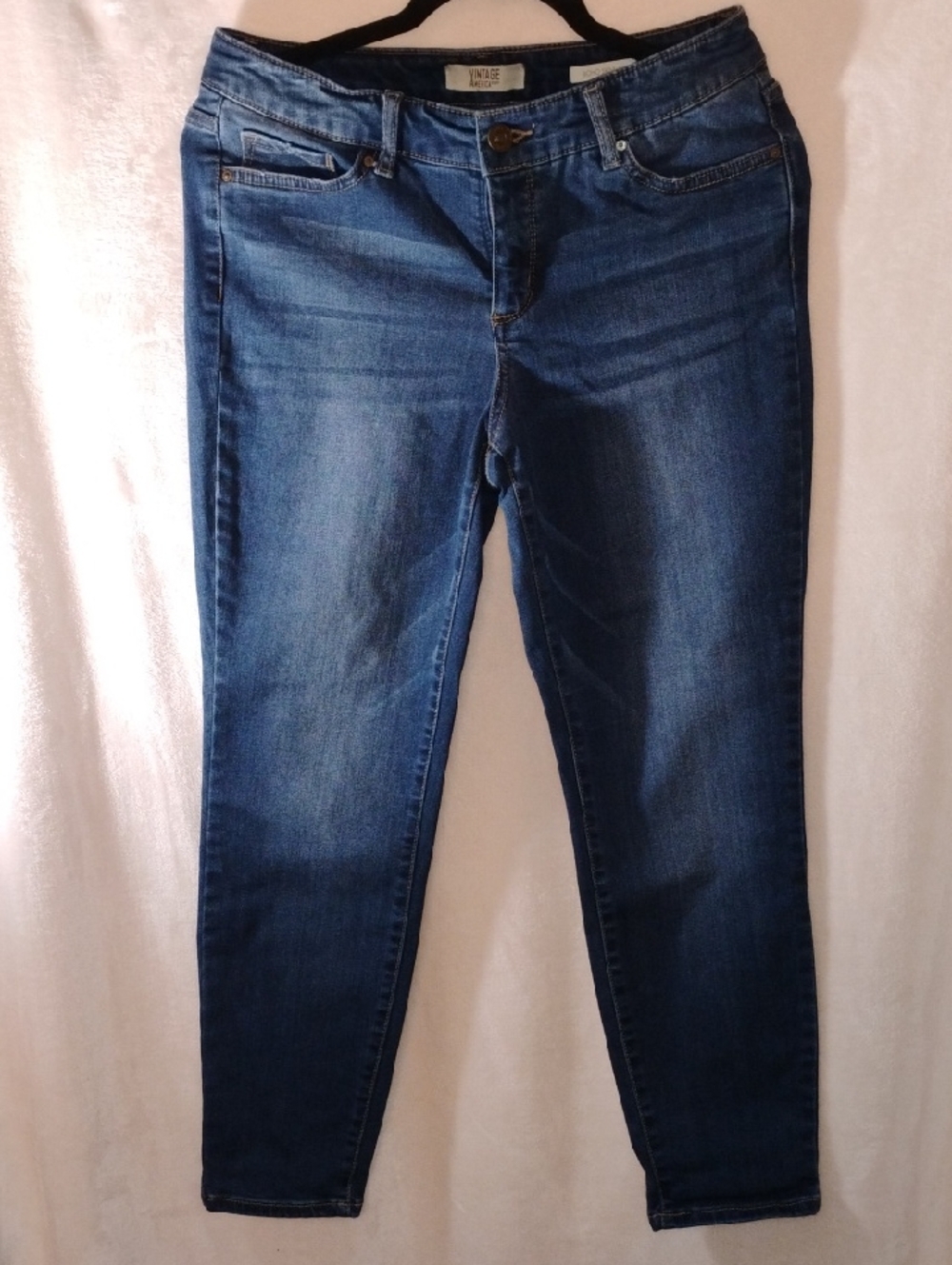 Stylish Women's Dark Blue Stretch Jeans Size 8